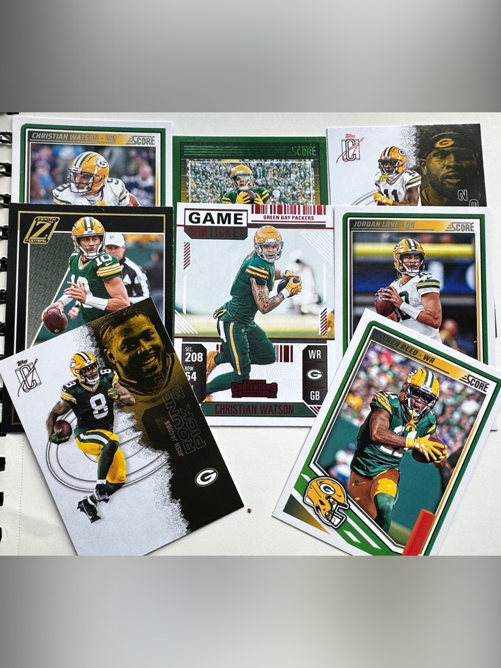 Topps & Panini Green Bay Packers Football Cards - set of 17